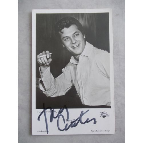 Tony Curtis Carte Postale Dedicacee