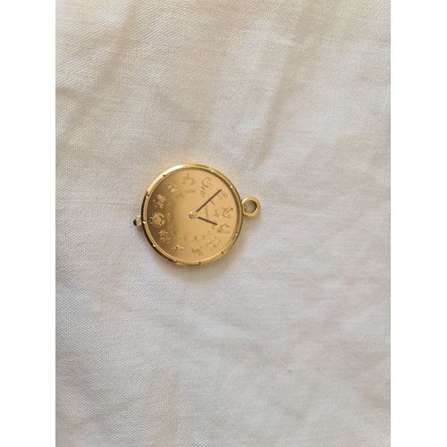 Montre Or  Suisse En  Pendentif   Marque Corum Idéal Femme. Signe Du  Zodiac ''"Les Poissons''