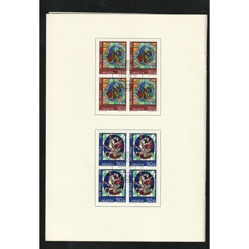 16 Timbres Suisses Helvetia 1970 Pro Patria - Livret En Tirage Spécial Nouvel An Ptt Suisses