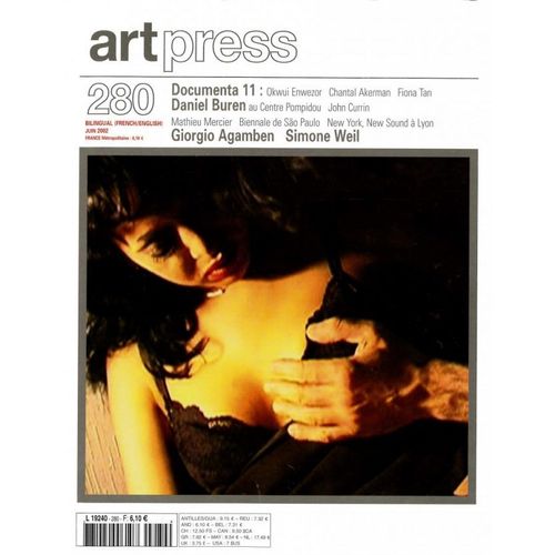 Artpress Lot De 8 Numéros Deu Numéro 280 Juin 2002 Au Numéro 287 Février 2003