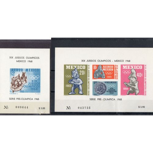 Mexique Timbres Série Préolympique 1965