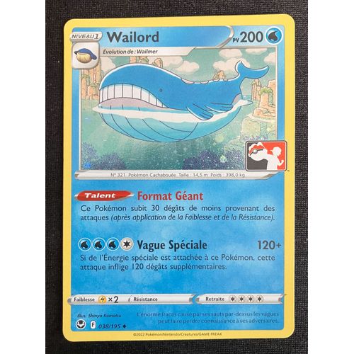 Wailord Play - Holo - Tempête Argentée - 038/195