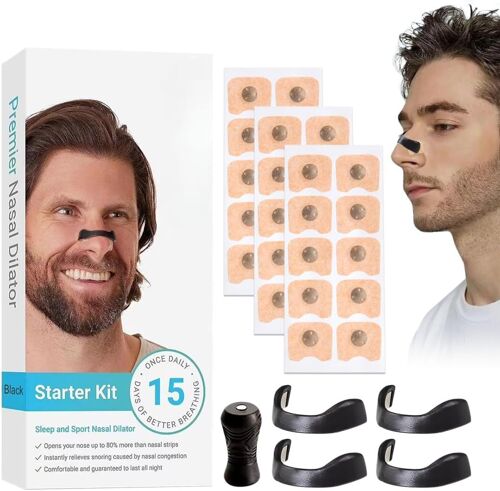 30 Pièces Bande Nasale Magnétique Magnetic Nasal Strips Anti Ronflement Écarteur Nasal Bandelettes Nasales Patch Anti Ronflement, Améliorer La Qualité Du Sommeil 