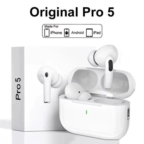 Écouteurs intra-auriculaires sans fil Bluetooth Pro 5 TWS Max, oreillettes de Sport, antibruit, pour Apple iPhone, Original Pro 5 with strap