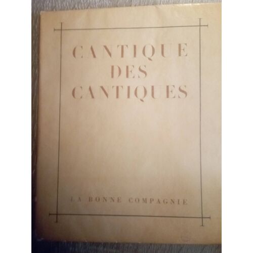 Cantique Des Cantiques Du Roi Salomon