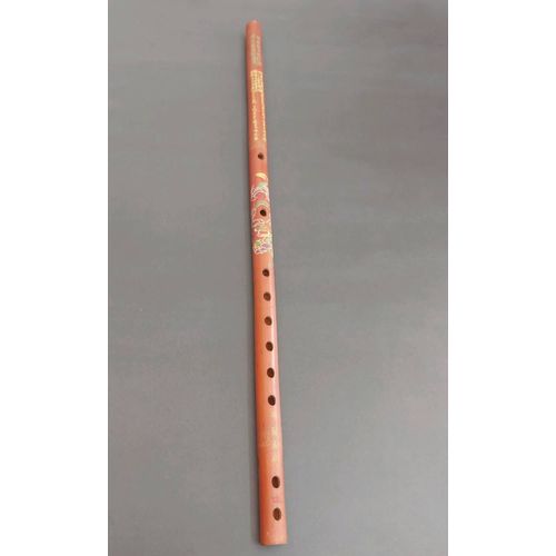 Vends Flute Artisanale En Bambou Avec Motif Dragon 64cm De Long Et 2cm De Diamètre