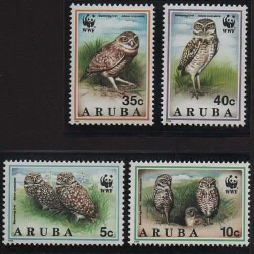 Aruba ( Pays-Bas ) Timbres Animaux : Hiboux 1994