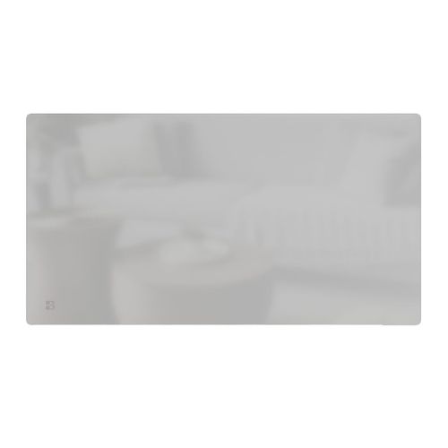 Radiateur électrique fixe à inertie sèche céramique façade en verre 2000W Bestherm IRIS horizontal blanc