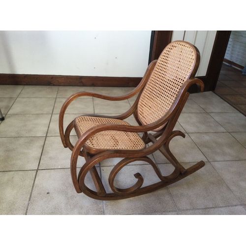 Rocking Chair Enfant En Bois Et Cannage