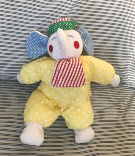 Doudou Eden Éléphant Jaune Bleu Vert