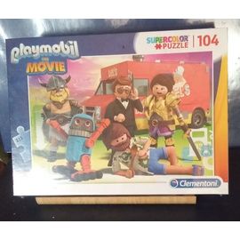 Clementoni - Playmobil The Movie - Supercolor 27211 - Puzzle 104 pièces pour Enfants à partir de 6 Ans