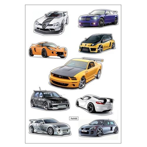 Planche A4 De Stickers Voiture Autocollant Adhésif Scrapbooking - A86