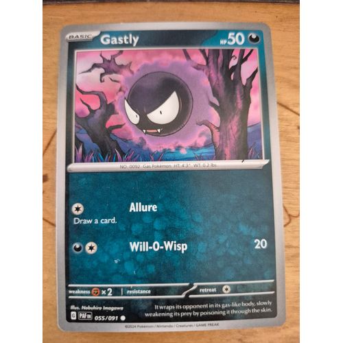 Carte Pokémon Gastly 055/091 -- Fantominus