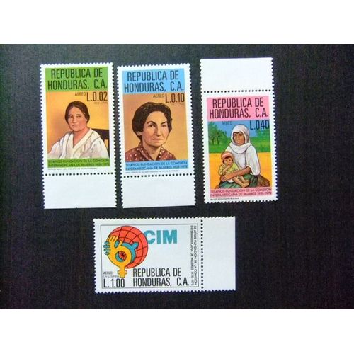 109 République Du Honduras 1981 / 50e Anniversaire De La Commission Des Femmes / Yvert Pa 653 / 656 Mnh