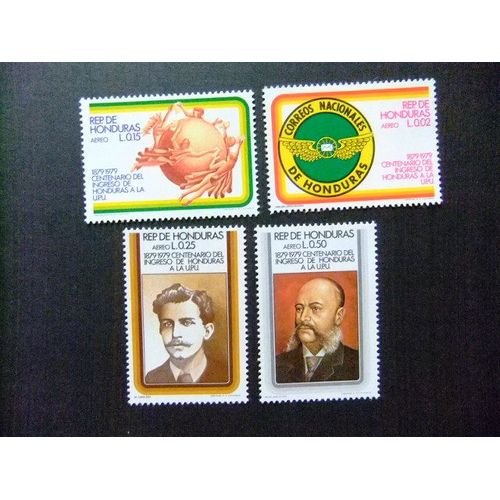 109 République Du Honduras 1979 / Cent. De L'Entrée Du Honduras Dans L'U.P.U. / Yvert Pa 628 / 631 Mnh