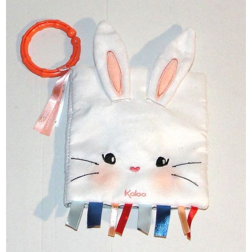 doudou livre lapin d'éveil anneau miroir kaloo