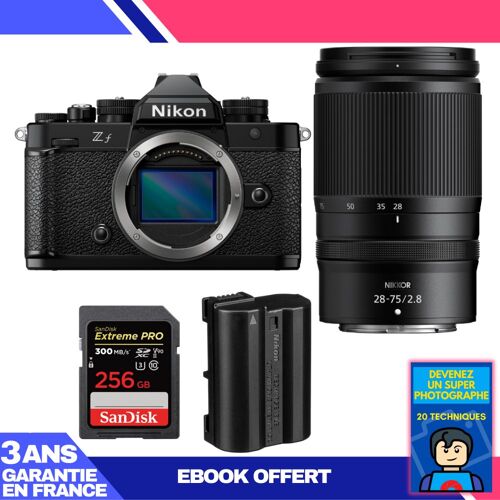 Boitier Nikon Zf + 28-75mm f/2.8 + 1 SanDisk 256GB Extreme PRO UHS-II SDXC 300 MB/s + 1 Nikon EN-EL15C + Ebook 'Devenez Un Super Photographe'