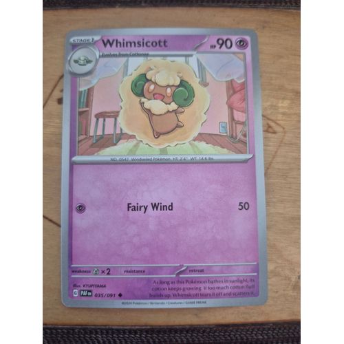 Carte Pokémon Whimsicott 035/091 -- Farfaduvet