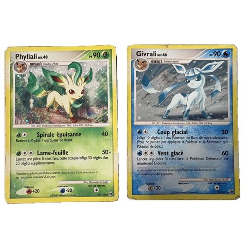 Lot Cartes Pokémon - Phyllali 24/100 & Givrali 20/100 - Aube Majestueuse Fr