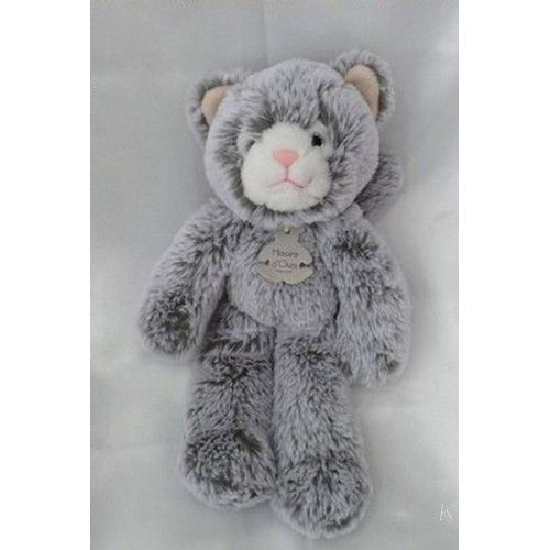 Doudou Peluche Chat Gris Givré Histoire D'Ours