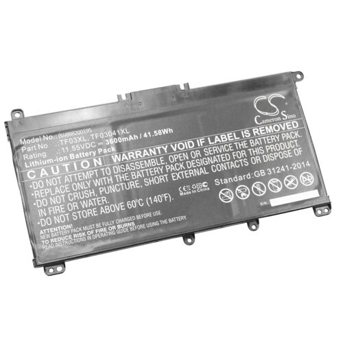 vhbw batterie compatible avec HP Pavilion X360 14-CD0066TX, X360 14-CD0073TX, X360 14-CD0074TU laptop (3600mAh, 11.55V, Li-Ion, noir)