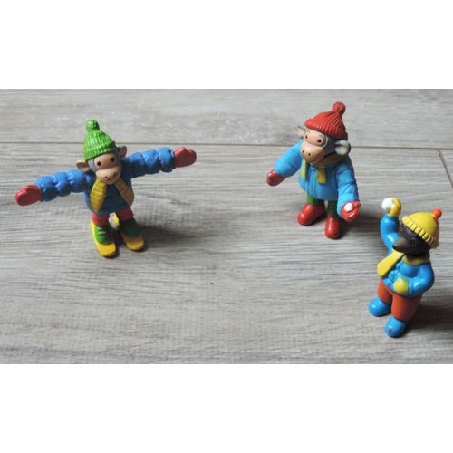 FIGURINES PETIT OURS BRUN – PETIT OURS, POPI ET SON COUSIN A LA NEIGE