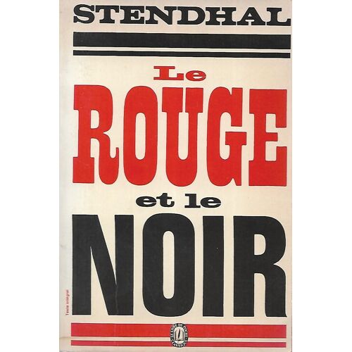 "Le Rouge Et Le Noir" Stendhal/ Le Livre De Poche/ 1972/ Livre Poche