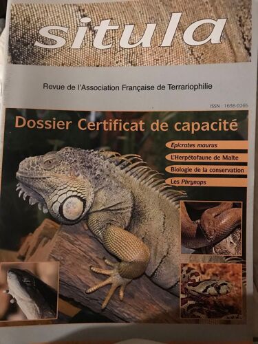 Situla 10 Revue De L’Association De Terrariophilie 