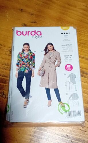 Patron De Couture Burda 6031 Veste Et Manteau Taille 34 À 44