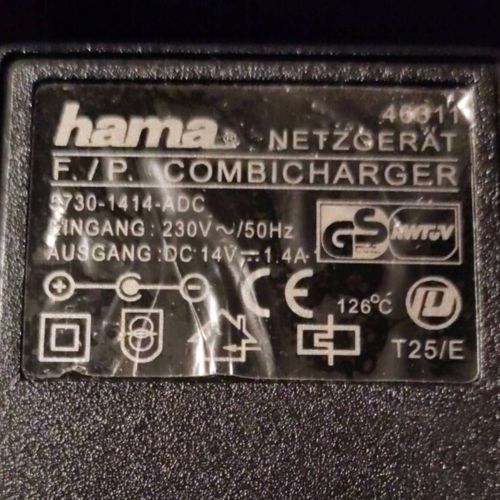 Chargeur Hama 46311 14V & 1,4A mesuré à 18,83V alimentation électrique adaptateur secteur transformateur alimentation électrique pour bricolage et combi charger 5730-1414-ADC Netzgerat