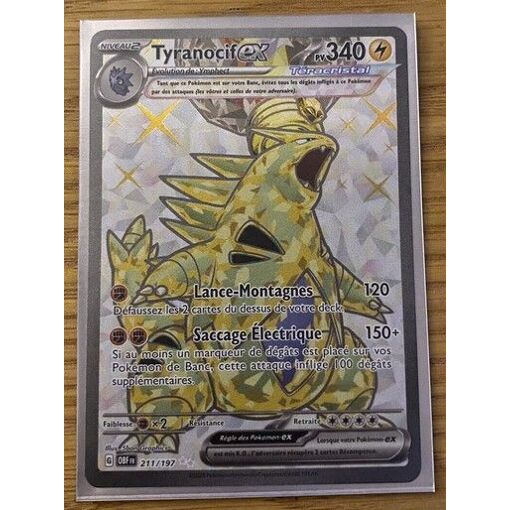 211 197 pokemon card Tyranocif Ex 211/197 Téracristal - Carte EV3 Flammes Obsidiennes Obsidian Flames Singles Tyranitar ex 211/197 Obsidian Flames
