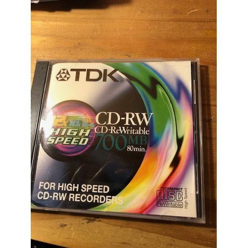 CD-RW Rewritable 700 MB 80 min TDK