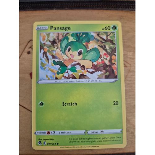 Carte Pokémon Pansage 007/264 -- Feuillajou