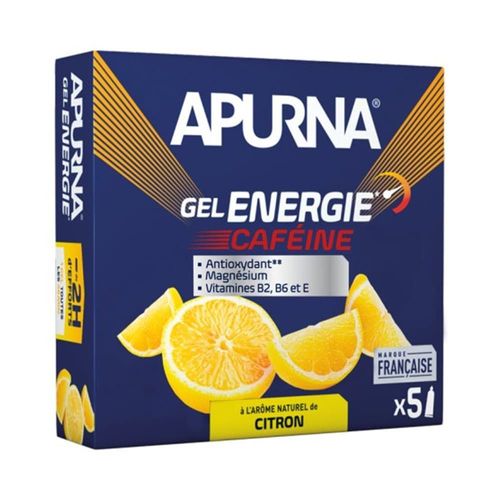 Boîte Gel Energie (5x35g)|Citron Caféine|Gels Énergétiques|Apurna Nutrition 