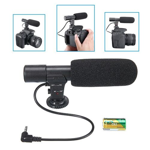 Microphone stéréo externe avec câble Jack 3.5mm, pour enregistrement, caméscope DV, haute qualité, pour Canon, Nikon, Sony, Panasonic