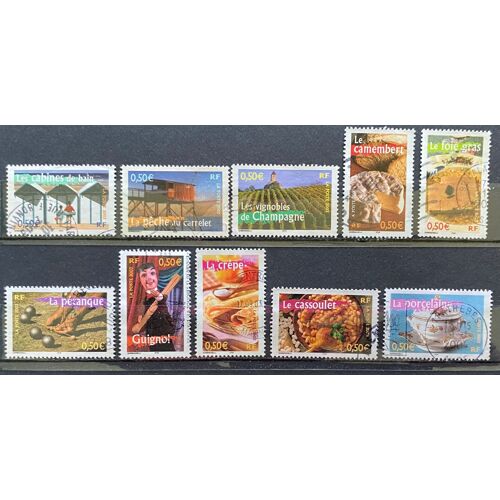 Lot De 10 Timbres Oblitérés France 2003 Y&T N° 3559 À 3568