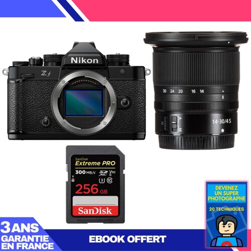 Boitier Nikon Zf + 14-30mm f/4 S + 1 SanDisk 256GB Extreme PRO UHS-II SDXC 300 MB/s + Ebook 'Devenez Un Super Photographe'