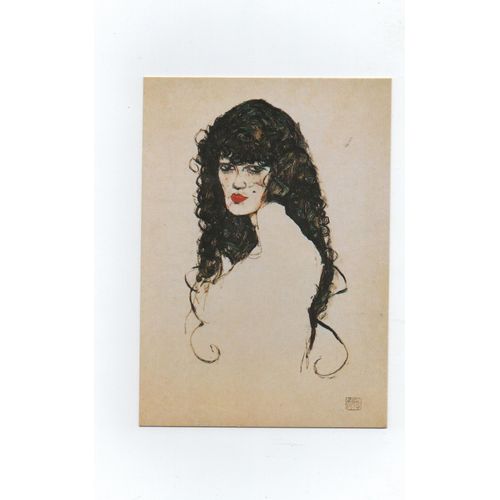 Egon Schiele - Femme À La Chevelure Noire ( 1914 ).