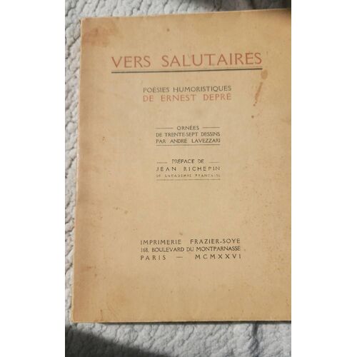 Vers Salutaires Ernest Depre