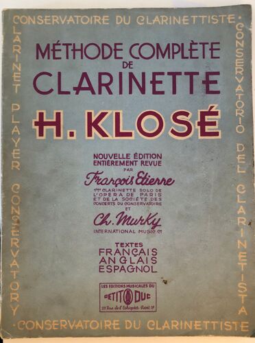 Methode Complete De Clarinette