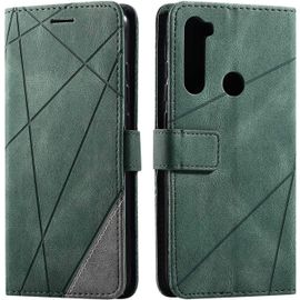 Coque Pour Redmi Note 8, Portefeuille Etui En Pu Cuir Antichoc Tpu, Housse A Rabat Compatible Avec Xiaomi Redmi Note 8, Vert