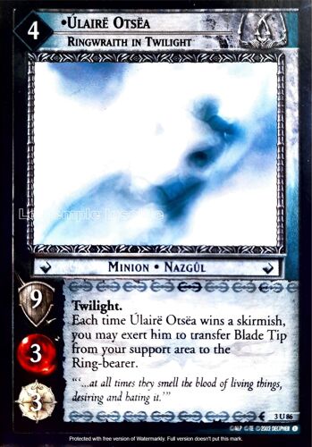 Carte Le Seigneur Des Anneaux : Realms Of The Elf Lords - Ulairë Otsëa, Ringwraith In Twilight 3 U 86