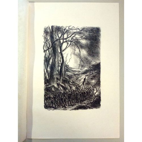 Paulette HUMBERT - Lithographie Armée en débâcle (vers 1930).