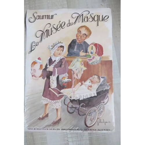 Ancienne Affiche Le Musée Du Masque Saumur