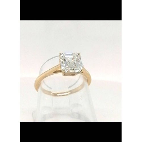 Bague Or 18k Diamant 2.27 Cts Certifié Igi