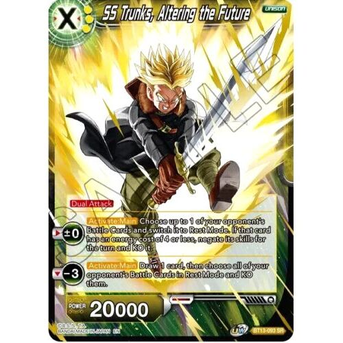 Dragon Ball Ss Trunks Altering The Future Super Rare Bt13-093