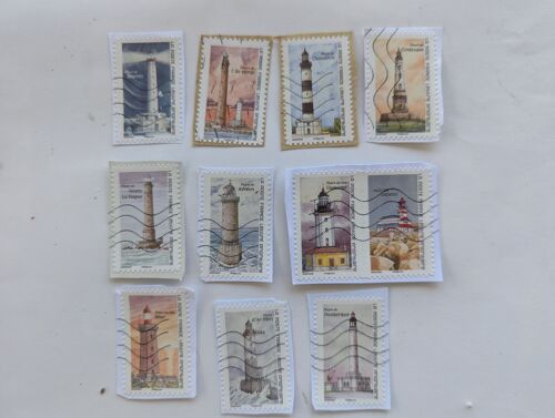 Lot De Timbres Oblitérés Phares