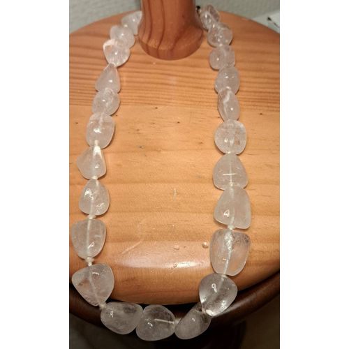 Bijou Collier Cristal De Roche Grande Taille