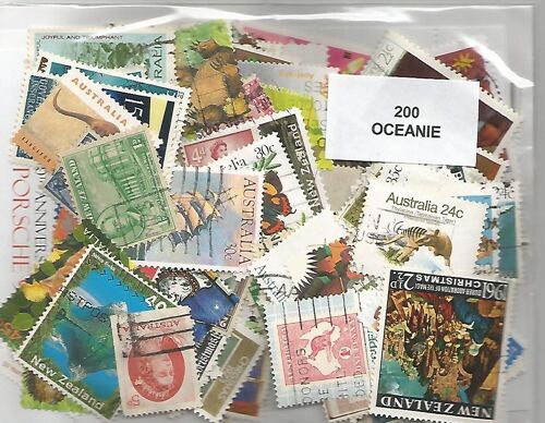 Lot 200 Timbres Thematique " Oceanie "