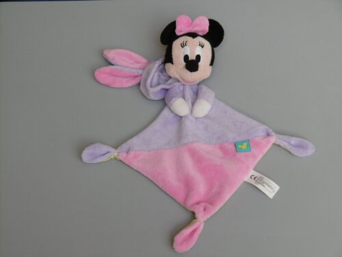 Doudou Minnie Plat Rose Mauve Violet Jaune Déguisée Lapin Disney Nicotoy